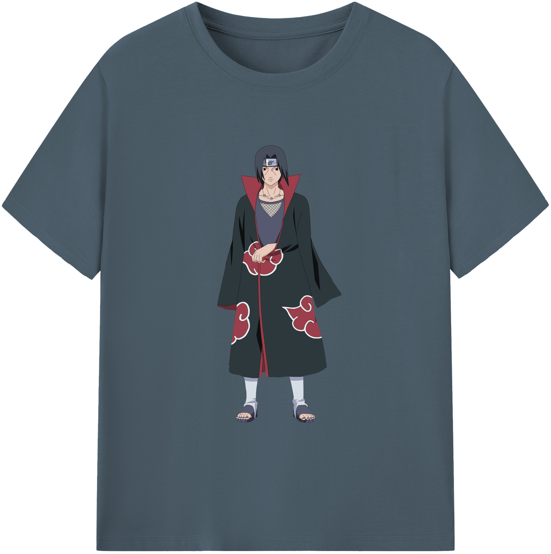 （画像用） NARUTO -ナルト- うちは イタチ Uchiha Itachi 綿100％半袖Tシャツ（フロントプリント）